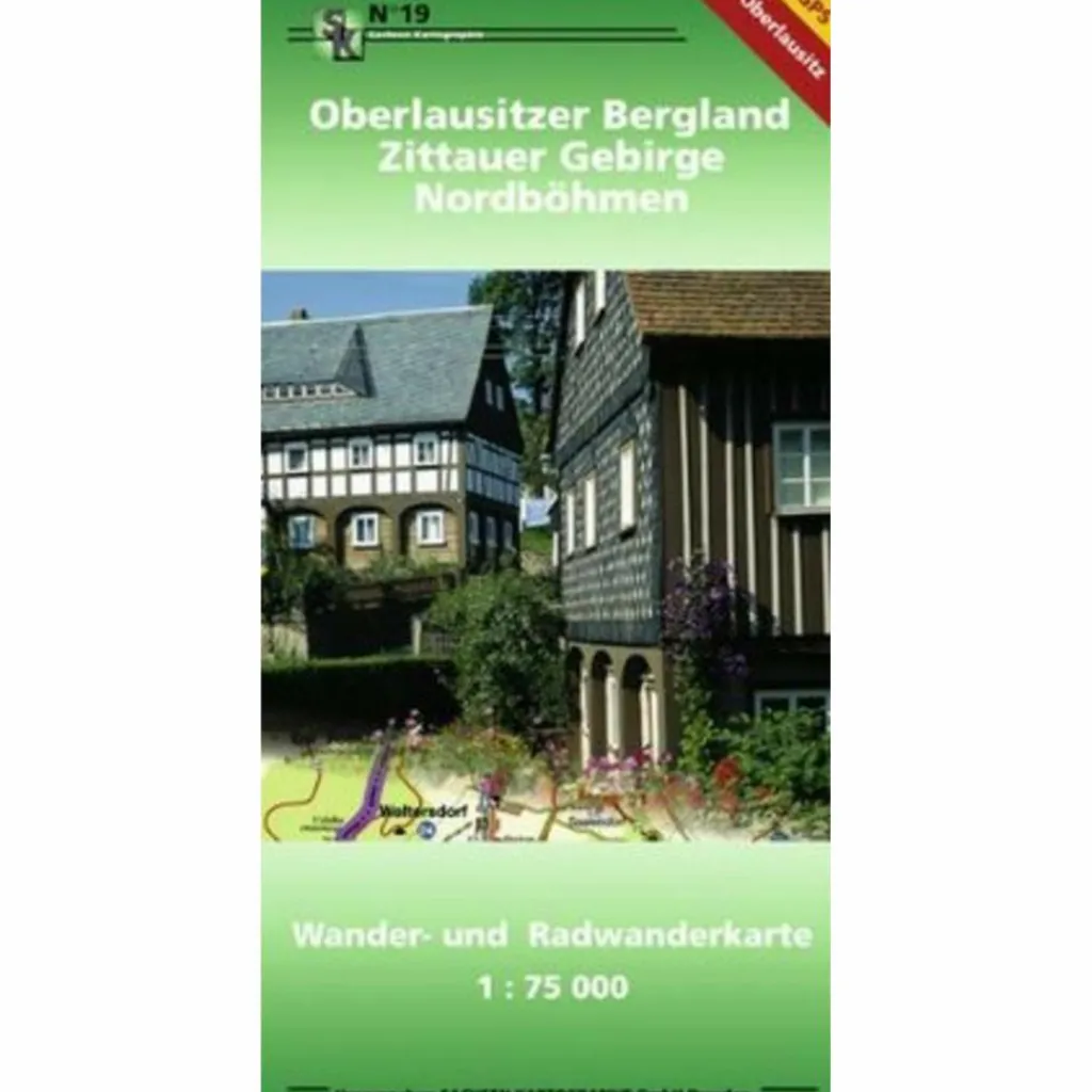19 OBERLAUSITZER BERGLAND ZITTAUER GEBIRGE NORDBÖHMEN - Wanderkarte^ Fahrradkarten|Wanderkarten Und Winterkarten