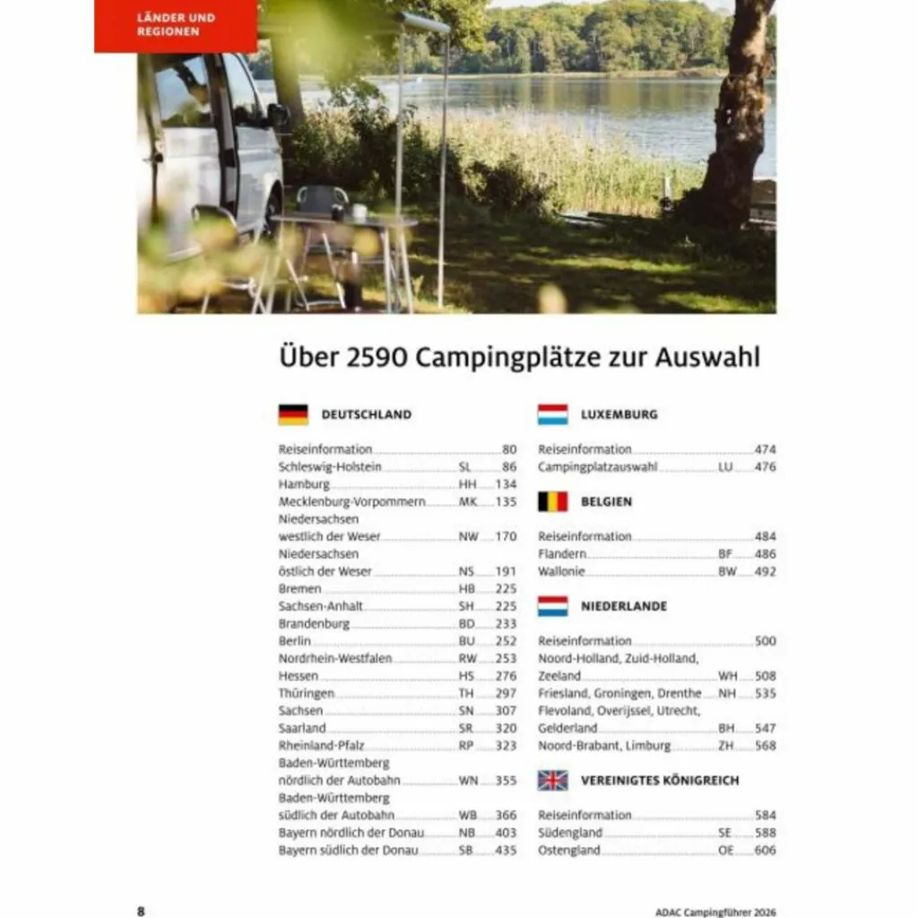 Stellplatzführer Und Campingplätze*ADAC CAMPINGFÜHRER DEUTSCHLAND/NORDEUROPA 2026 - Stellplatzführer