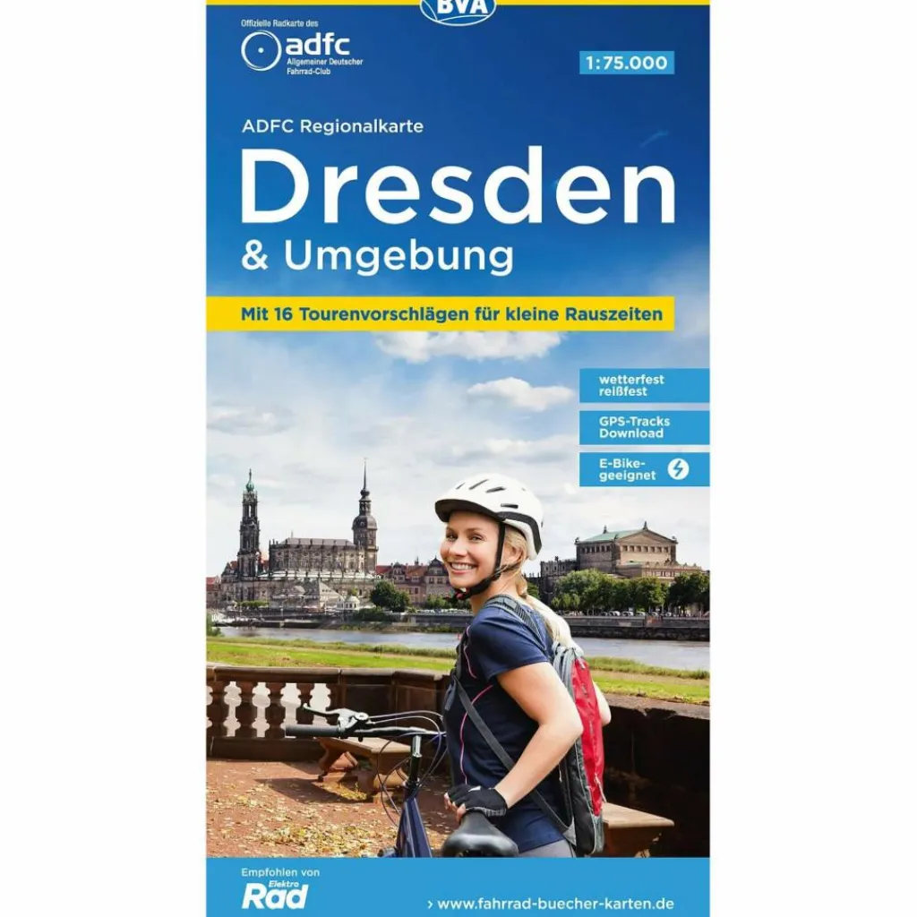 ADFC REGIONALKARTE DRESDEN & UMGEBUNG MIT TOURENVORSCHLÄGEN - Fahrradkarte^ Fahrradkarten|Fahrradkarten
