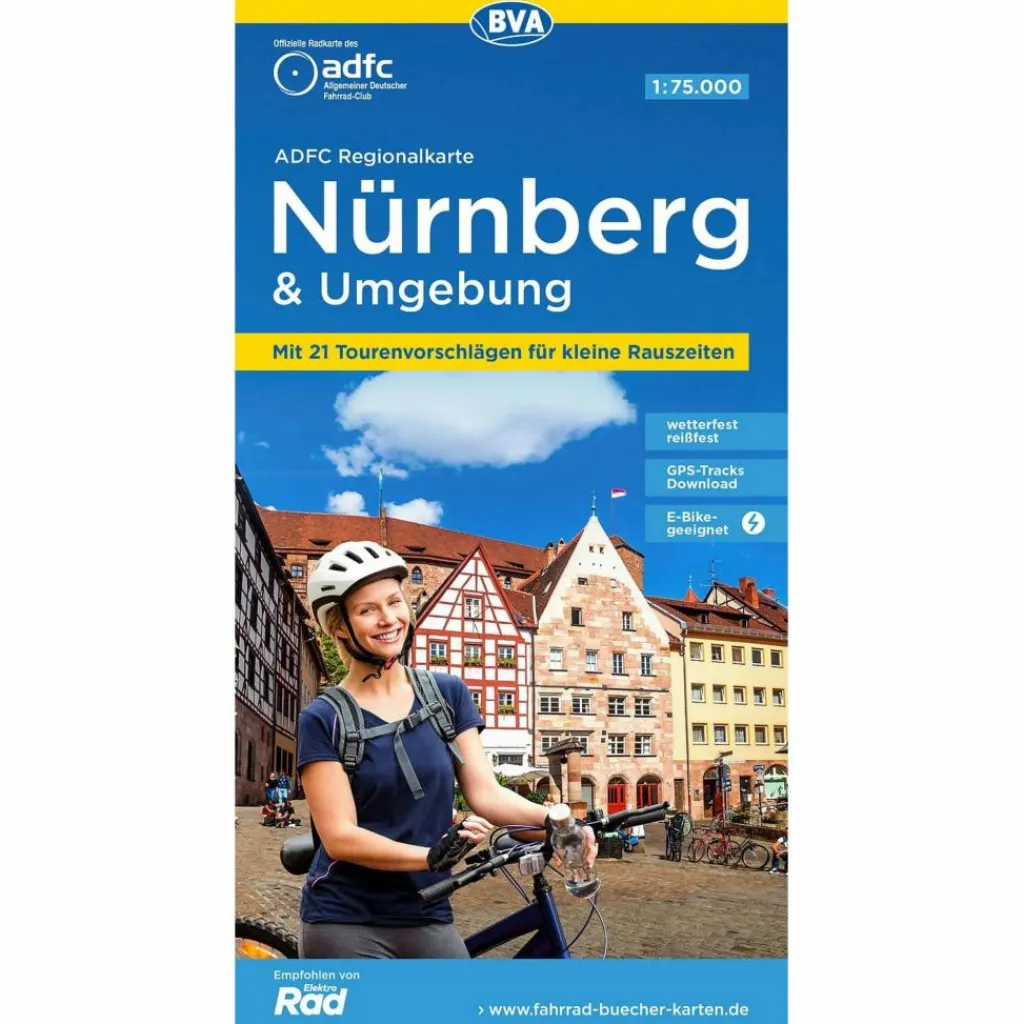 ADFC REGIONALKARTE NÜRNBERG & UMGEBUNG MIT TOURENVORSCHLÄGEN - Fahrradkarte^ Fahrradkarten|Fahrradkarten