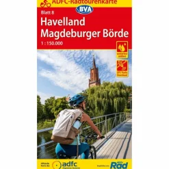 Fahrradkarten|Fahrradkarten*ADFC-RADTOURENKARTE 8 HAVELLAND MAGDEBURGER BÖRDE 1:150.000 - Fahrradkarte