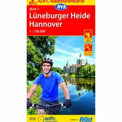 Fahrradkarten|Fahrradkarten*ADFC-RADTOURENKARTE 7 LÜNEBURGER HEIDE /HANNOVER 1:150.000 - Fahrradkarte