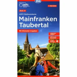 Fahrradkarten|Fahrradkarten*ADFC-RADTOURENKARTE 21 MAINFRANKEN TAUBERTAL 1:150.000 - Fahrradkarte