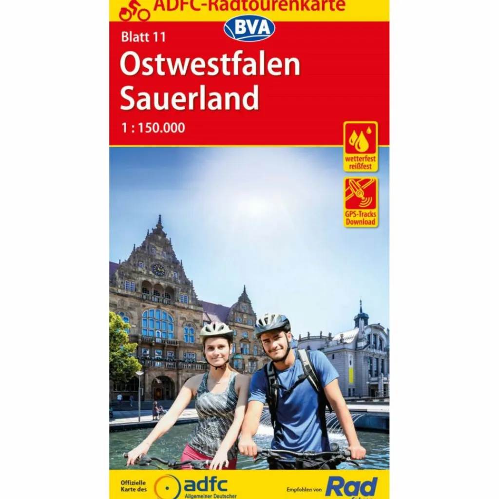 ADFC-RADTOURENKARTE 11 OSTWESTFALEN SAUERLAND 1:150.000 - Fahrradkarte^ Fahrradkarten|Fahrradkarten