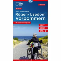 ADFC-RADTOURENKARTE 4 RÜGEN/USEDOM VORPOMMERN 1:150.000 - Fahrradkarte^ Fahrradkarten|Fahrradkarten