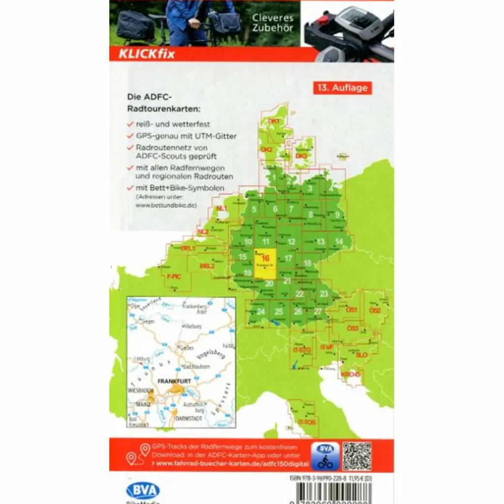 ADFC-RADTOURENKARTE 16 RHEIN/MAIN NORDHESSEN 1:150.000 - Fahrradkarte^ Fahrradkarten|Fahrradkarten