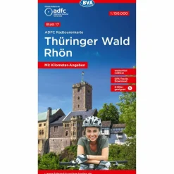 ADFC-RADTOURENKARTE 17 THÜRINGER WALD RHÖN 1:150.000 - Fahrradkarte^ Fahrradkarten|Fahrradkarten