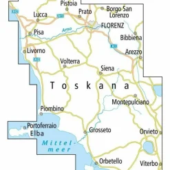 ADFC-RADTOURENKARTE IT-TOS TOSKANA 1:150.000 - Fahrradkarte^ Fahrradkarten|Fahrradkarten