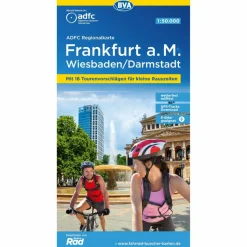 Fahrradkarten|Fahrradkarten*ADFC-REGIONALKARTE FRANKFURT A. M. WIESBADEN /DARMSTADT - Fahrradkarte