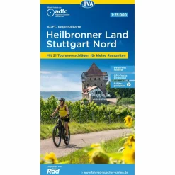ADFC-REGIONALKARTE HEILBRONNER LAND - STUTTGART NORD - Fahrradkarte^ Fahrradkarten|Fahrradkarten