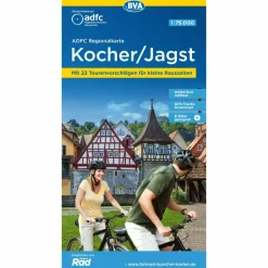 ADFC-REGIONALKARTE KOCHER/ JAGST, 1:75.000 - Fahrradkarte^ Fahrradkarten|Fahrradkarten