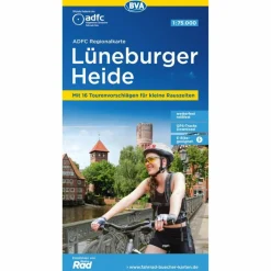 ADFC-REGIONALKARTE LÜNEBURGER HEIDE, 1:75.000 - Fahrradkarte^ Fahrradkarten|Fahrradkarten