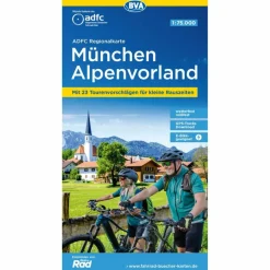 ADFC-REGIONALKARTE MÜNCHEN ALPENVORLAND, 1:75.000 - Fahrradkarte^ Fahrradkarten|Fahrradkarten