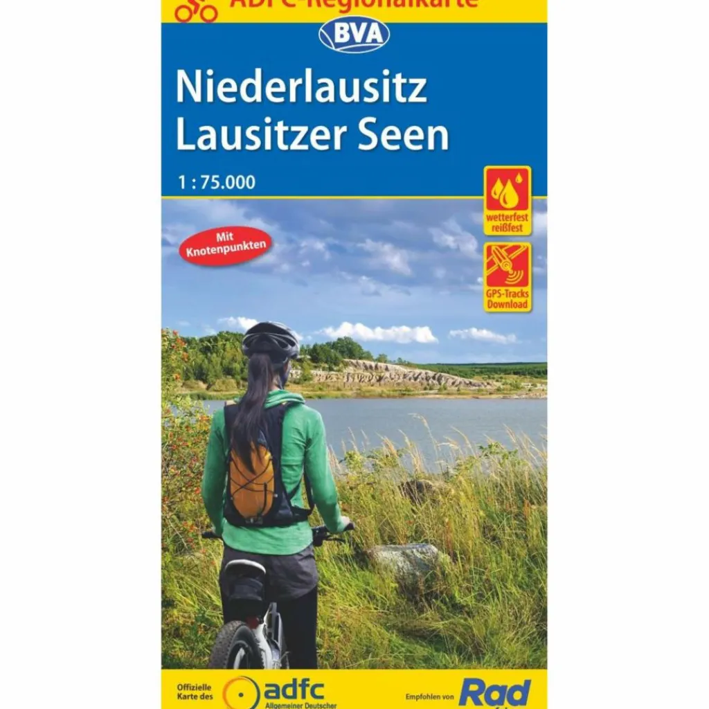 Fahrradkarten|Fahrradkarten*ADFC-REGIONALKARTE NIEDERLAUSITZ LAUSITZER SEEN, 1:75.000 - Fahrradkarte