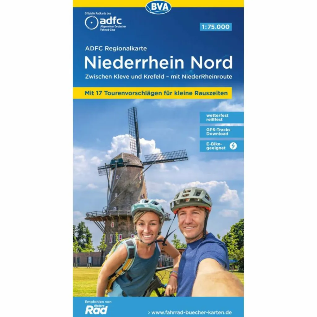 Fahrradkarten|Fahrradkarten*ADFC-REGIONALKARTE NIEDERRHEIN NORD, 1:75.000 - Fahrradkarte