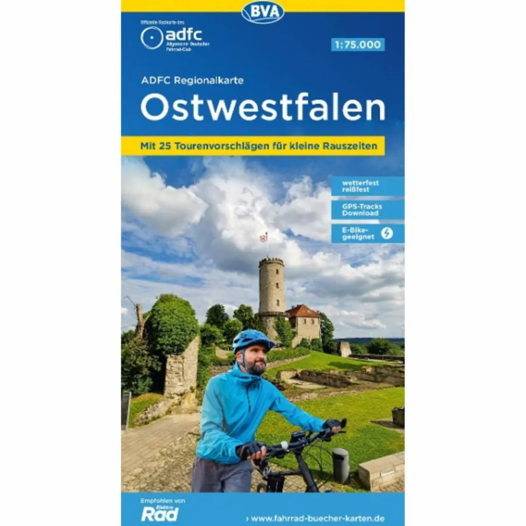 ADFC-REGIONALKARTE OSTWESTFALEN, 1:75.000 - Fahrradkarte^ Fahrradkarten|Fahrradkarten