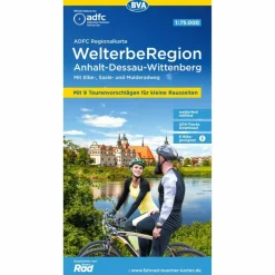 ADFC-REGIONALKARTE WELTERBEREGION ANHALT - DESSAU - Fahrradkarte^ Fahrradkarten|Fahrradkarten