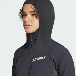 Adidas TERREX TECHROCK HOODED WIND FLEECE JACKET Damen - Fleecejacke^Damen Pullover Und Fleecepullover|Outdoorjacken