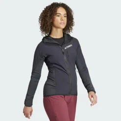 Adidas TERREX TECHROCK HOODED WIND FLEECE JACKET Damen - Fleecejacke^Damen Pullover Und Fleecepullover|Outdoorjacken