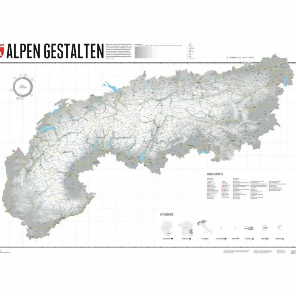 Wandkarten Und Poster*ALPEN GESTALTEN - EDITION 2 - Karte