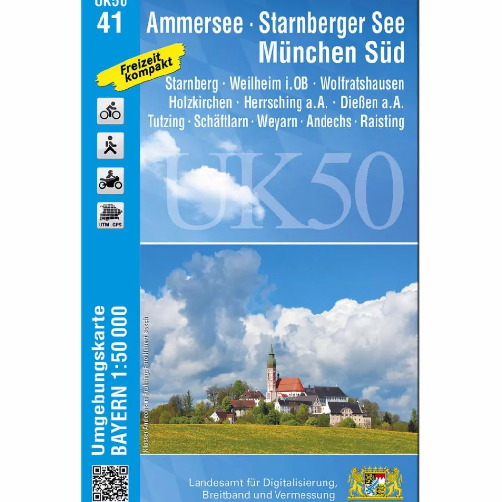 AMMERSEE, STARNBERGER SEE, MÜNCHEN-SÜD 1 : 50 000 (UK50-41)^ Wanderkarten Und Winterkarten|Wanderkarten Und Winterkarten