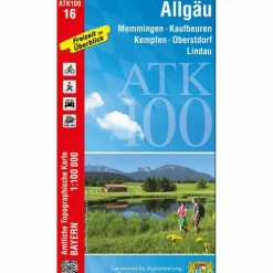 ATK100-16 ALLGÄU (AMTLICHE TOPOGRAPHISCHE KARTE 1:100000)^ Fahrradkarten|Wanderkarten Und Winterkarten