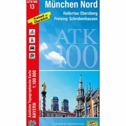 Fahrradkarten|Wanderkarten Und Winterkarten*ATK100-13 MÜNCHEN NORD (AMTLICHE TOPOGRAPHISCHE KARTE) - Wanderkarte