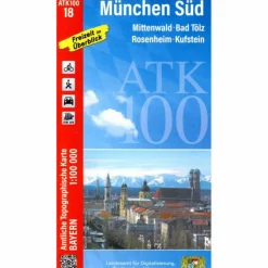 Wanderkarten Und Winterkarten|Wanderkarten Und Winterkarten*ATK100-18 MÜNCHEN SÜD AMTLICHE TOPOGRAPHISCHE KARTE 1:100000 - Wanderkarte