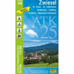 ATK25-I18 ZWIESEL (AMTLICHE TOPOGRAPHISCHE KARTE 1:25000) - Wanderkarte^ Wanderkarten Und Winterkarten|Wanderkarten Und Winterkarten