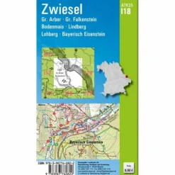 ATK25-I18 ZWIESEL (AMTLICHE TOPOGRAPHISCHE KARTE 1:25000) - Wanderkarte^ Wanderkarten Und Winterkarten|Wanderkarten Und Winterkarten