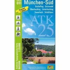 ATK25-O11 MÜNCHEN-SÜD (AMTLICHE TOPOGRAPHISCHE KARTE) - Wanderkarte^ Fahrradkarten|Wanderkarten Und Winterkarten