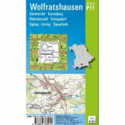 Fahrradkarten|Wanderkarten Und Winterkarten*ATK25-P11 WOLFRATSHAUSEN - Wanderkarte