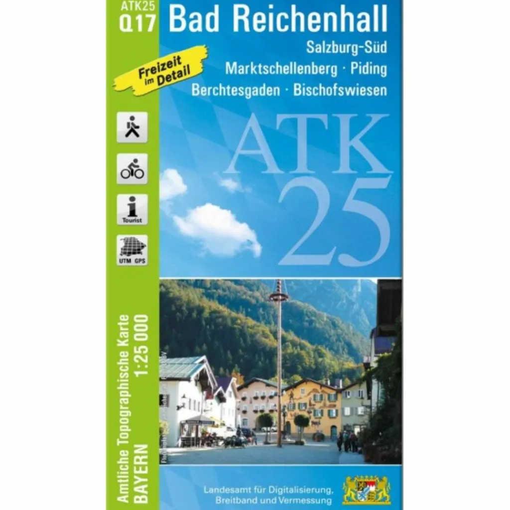 Fahrradkarten|Wanderkarten Und Winterkarten*ATK25-Q17 BAD REICHENHALL (AMTLICHE TOPOGRAPHISCHE KARTE
