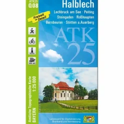 ATK25-Q08 HALBLECH (AMTLICHE TOPOGRAPHISCHE KARTE 1:25000) - Wanderkarte^ Fahrradkarten|Wanderkarten Und Winterkarten