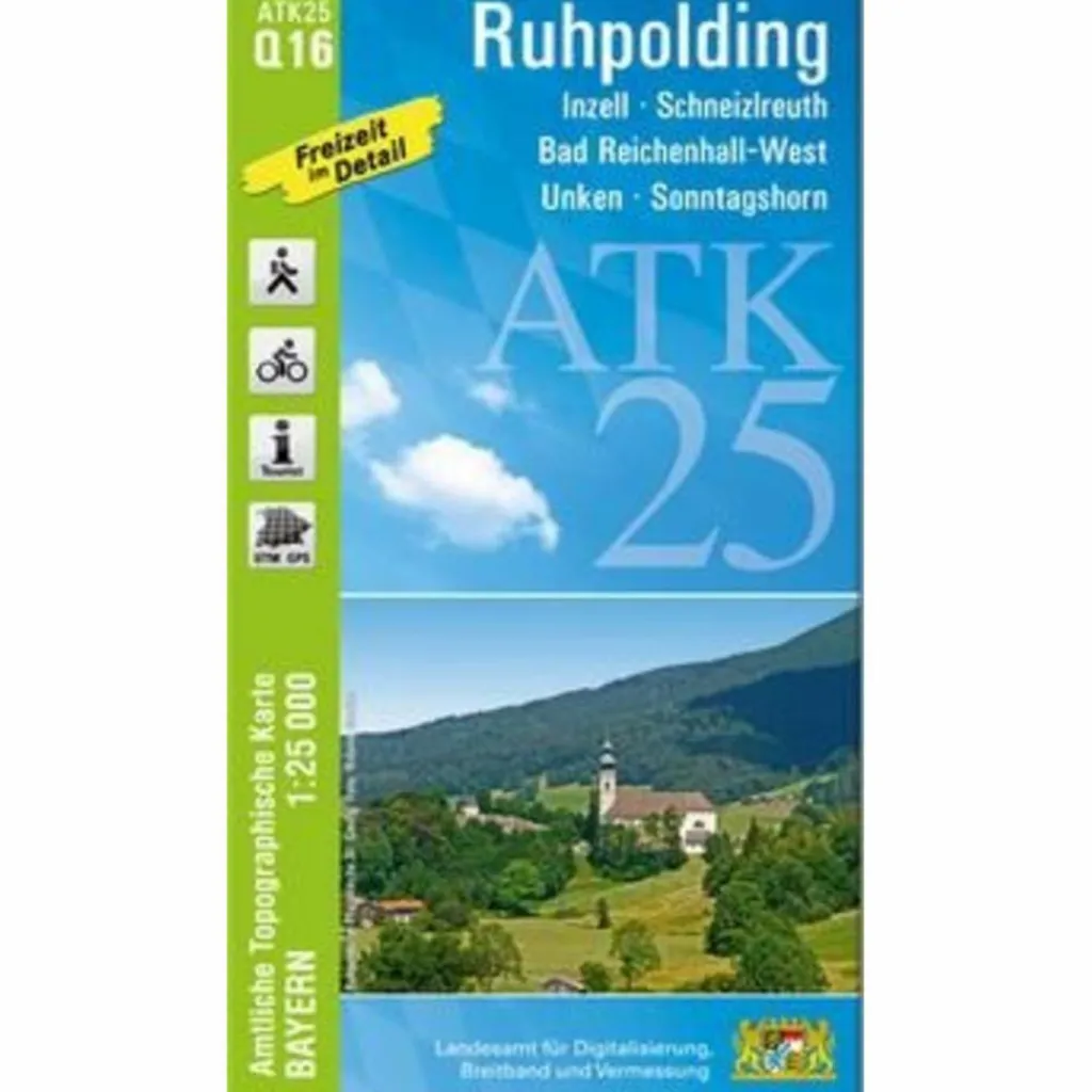 ATK25-Q16 RUHPOLDING (AMTLICHE TOPOGRAPHISCHE KARTE 1:25000) - Wanderkarte^ Fahrradkarten|Wanderkarten Und Winterkarten