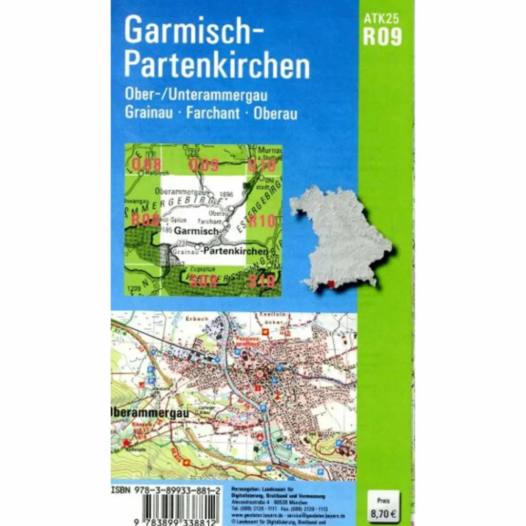 ATK25-R09 GARMISCH-PARTENKIRCHEN - Wanderkarte^ Fahrradkarten|Wanderkarten Und Winterkarten
