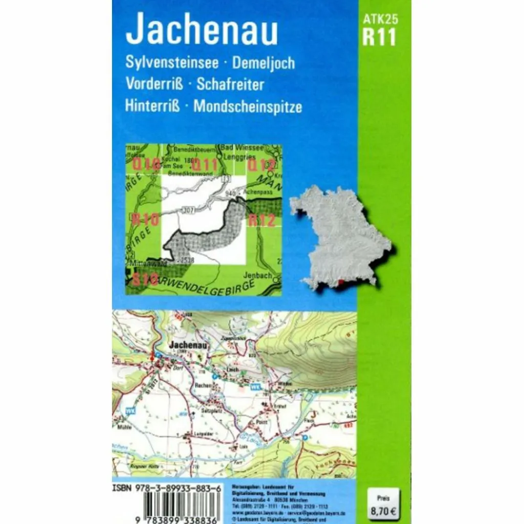ATK25-R11 JACHENAU (AMTLICHE TOPOGRAPHISCHE KARTE 1:25000) - Wanderkarte^ Fahrradkarten|Wanderkarten Und Winterkarten