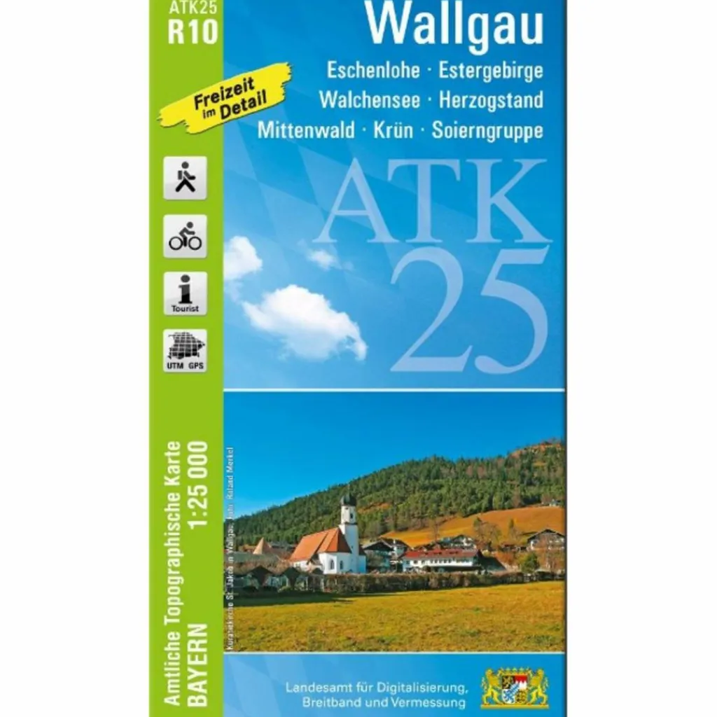 ATK25-R10 WALLGAU (AMTLICHE TOPOGRAPHISCHE KARTE 1:25000) - Wanderkarte^ Fahrradkarten|Wanderkarten Und Winterkarten