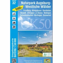 Fahrradkarten|Wanderkarten Und Winterkarten*AUGSBURG 1: 50 000 (UK50-32)