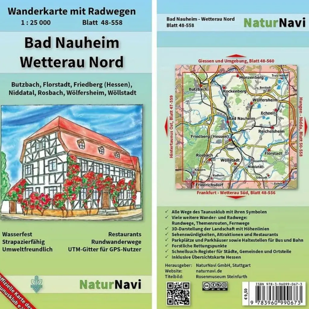 Wanderkarten Und Winterkarten|Wanderkarten Und Winterkarten*BAD NAUHEIM - WETTERAU NORD 1 : 25 000 - Wanderkarte