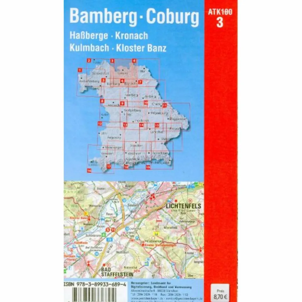 BAMBERG-COBURG 1:100 000^ Fahrradkarten|Wanderkarten Und Winterkarten