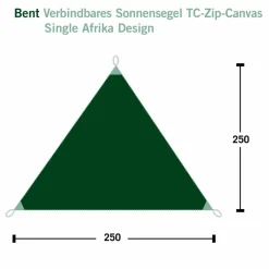 Bent Tarps*VERBINDBARES SONNENSEGEL TC-ZIP-CANVAS SINGLE - Tarp