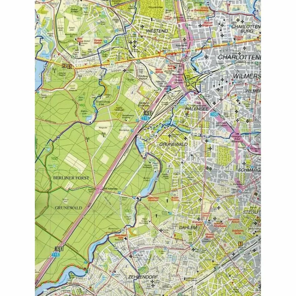 BERLIN UND UMGEBUNG - Wanderkarte^ Fahrradkarten|Wanderkarten Und Winterkarten