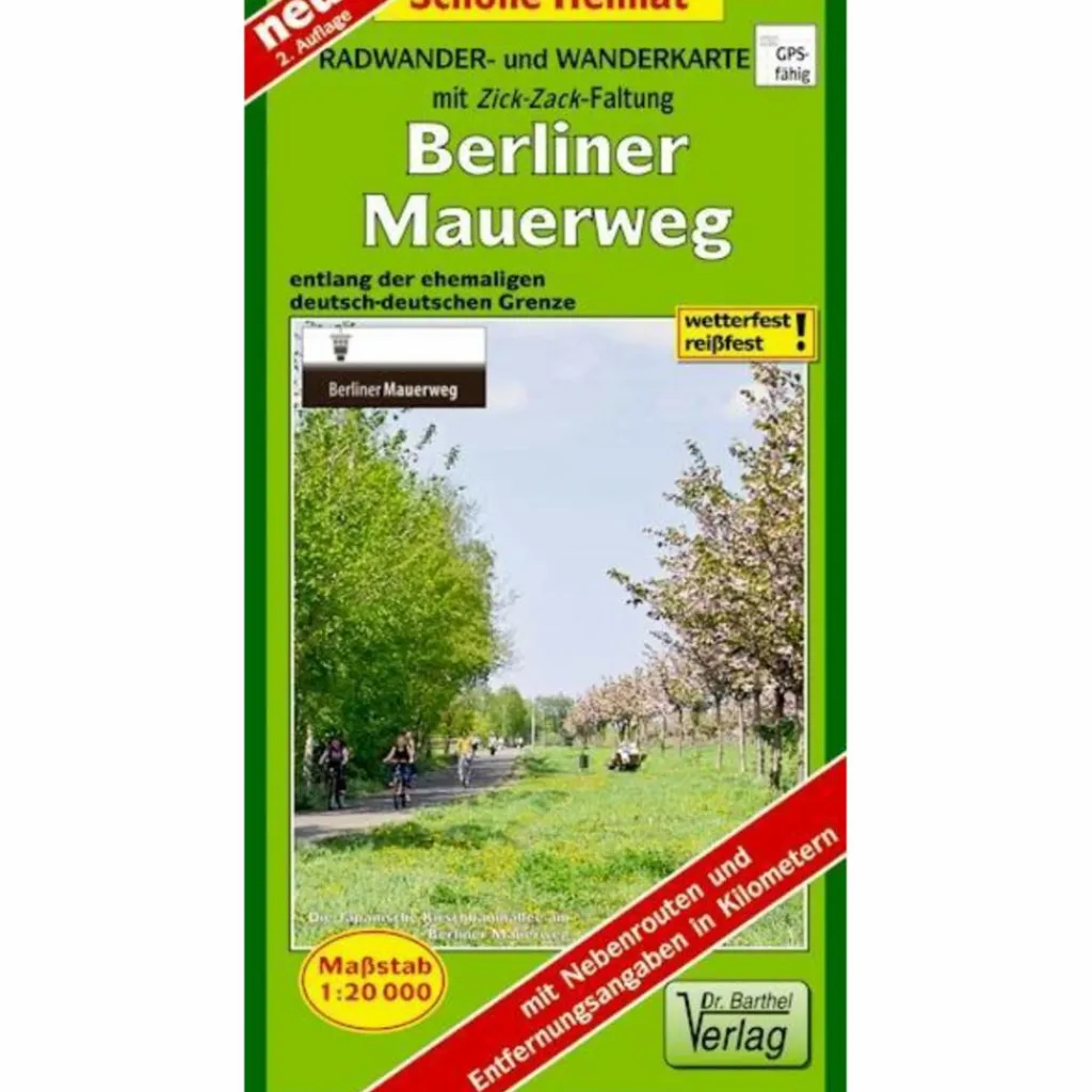 Fahrradkarten|Wanderkarten Und Winterkarten*BERLINER MAUERWEG 1 : 20 000 - Wanderkarte