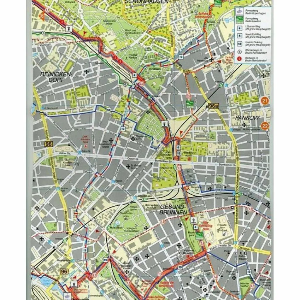 Fahrradkarten|Wanderkarten Und Winterkarten*BERLINER MAUERWEG 1 : 20 000 - Wanderkarte
