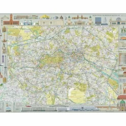 BERLINER WAHRZEICHENPLAN - Stadtplan^ Stadtpläne