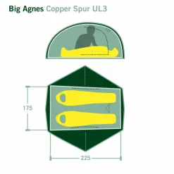 Big Agnes COPPER SPUR UL3 - Kuppelzelt^ 2-Personen-Zelte|Sommerzelte