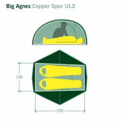 Big Agnes COPPER SPUR UL2 - Kuppelzelt^ 2-Personen-Zelte|Sommerzelte