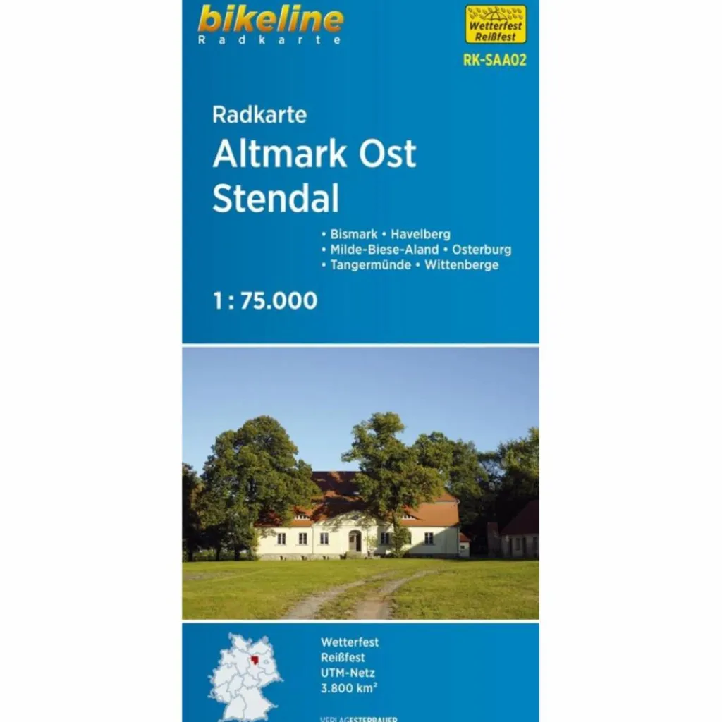 BIKELINE RADKARTE ALTMARK OST STENDAL - Fahrradkarte^ Fahrradkarten|Fahrradkarten