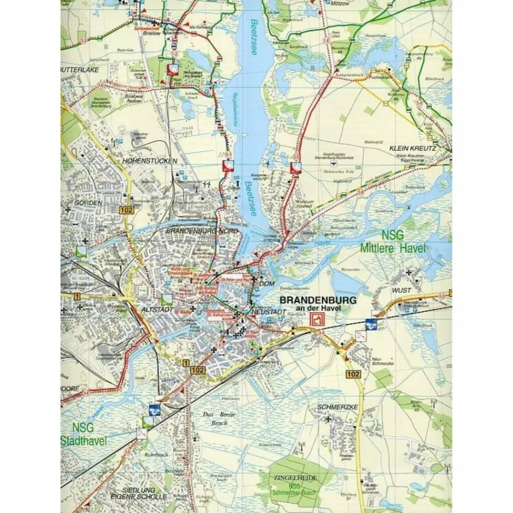 BRANDENBURGER HAVELSEEN UND UMGEBUNG - Wanderkarte^ Fahrradkarten|Wanderkarten Und Winterkarten